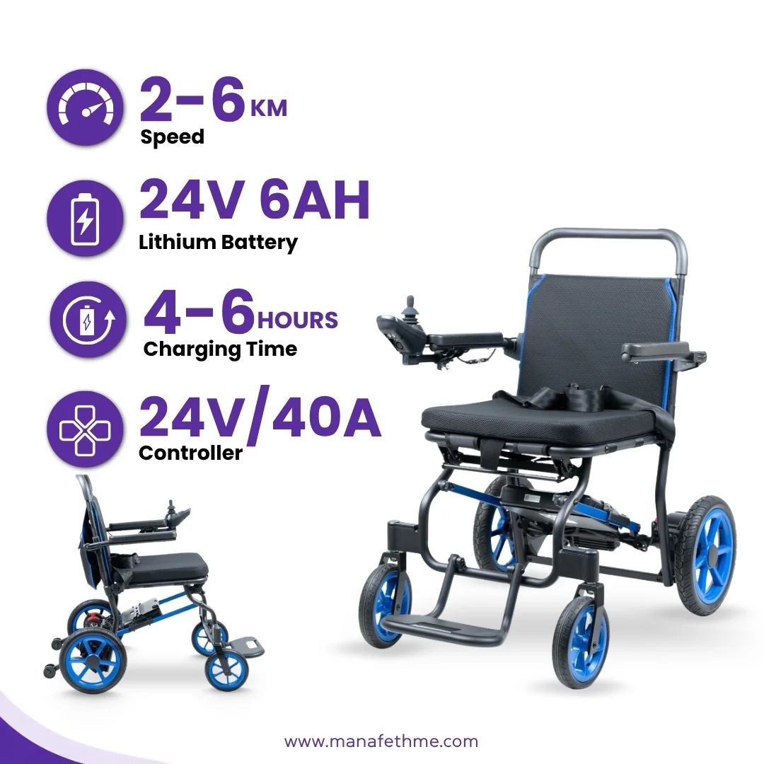 Lightweight Foldable Power Chair for Rent - Image 3