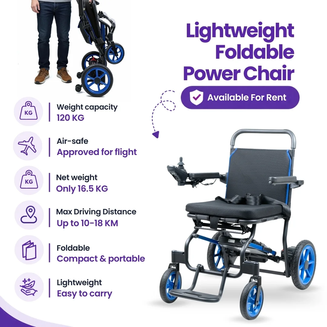 Lightweight Foldable Power Chair for Rent