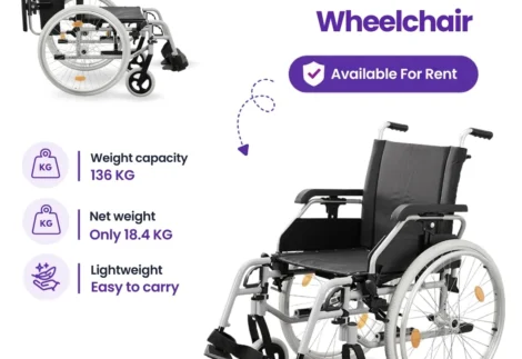Manual Aluminium Wheelchair for Rent