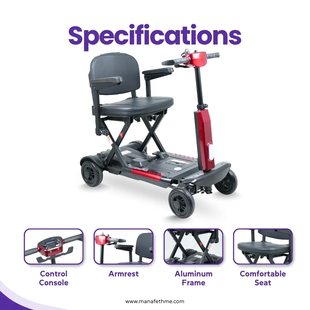 Auto Folding Electric Mobility Scooter for Rent - Image 2