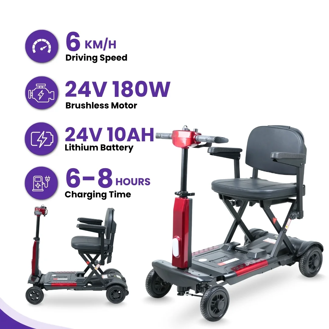 Auto Folding Electric Mobility Scooter for Rent - Image 3