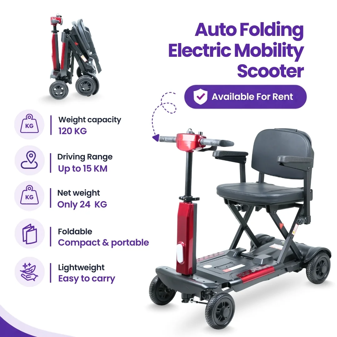 Auto Folding Electric Mobility Scooter for Rent