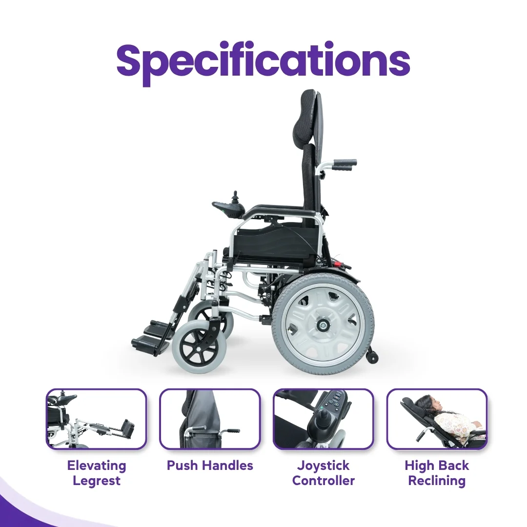 Electric Reclining Wheelchair for Rent - Image 2