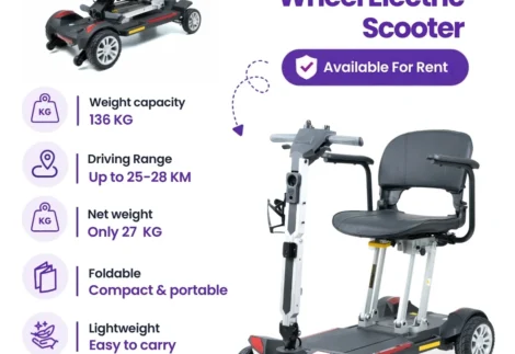 Foldable 4-Wheel Electric Scooter for Rent