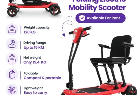 Lightweight Folding Electric Mobility Scooter for Rent