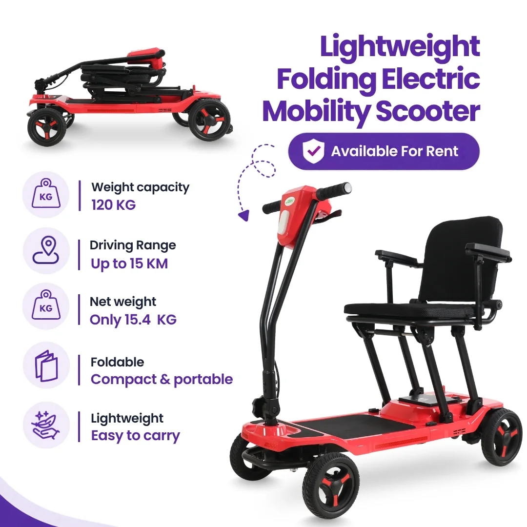 Lightweight Folding Electric Mobility Scooter for Rent