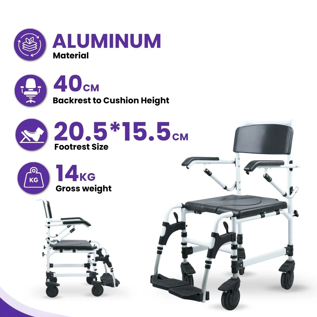 Lightweight Shower Commode Chair for Rent - Image 3