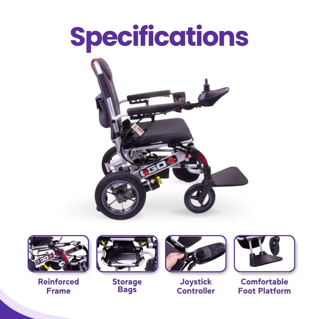 Pride Mobility IGO Plus Wheelchair for Rent - Image 2