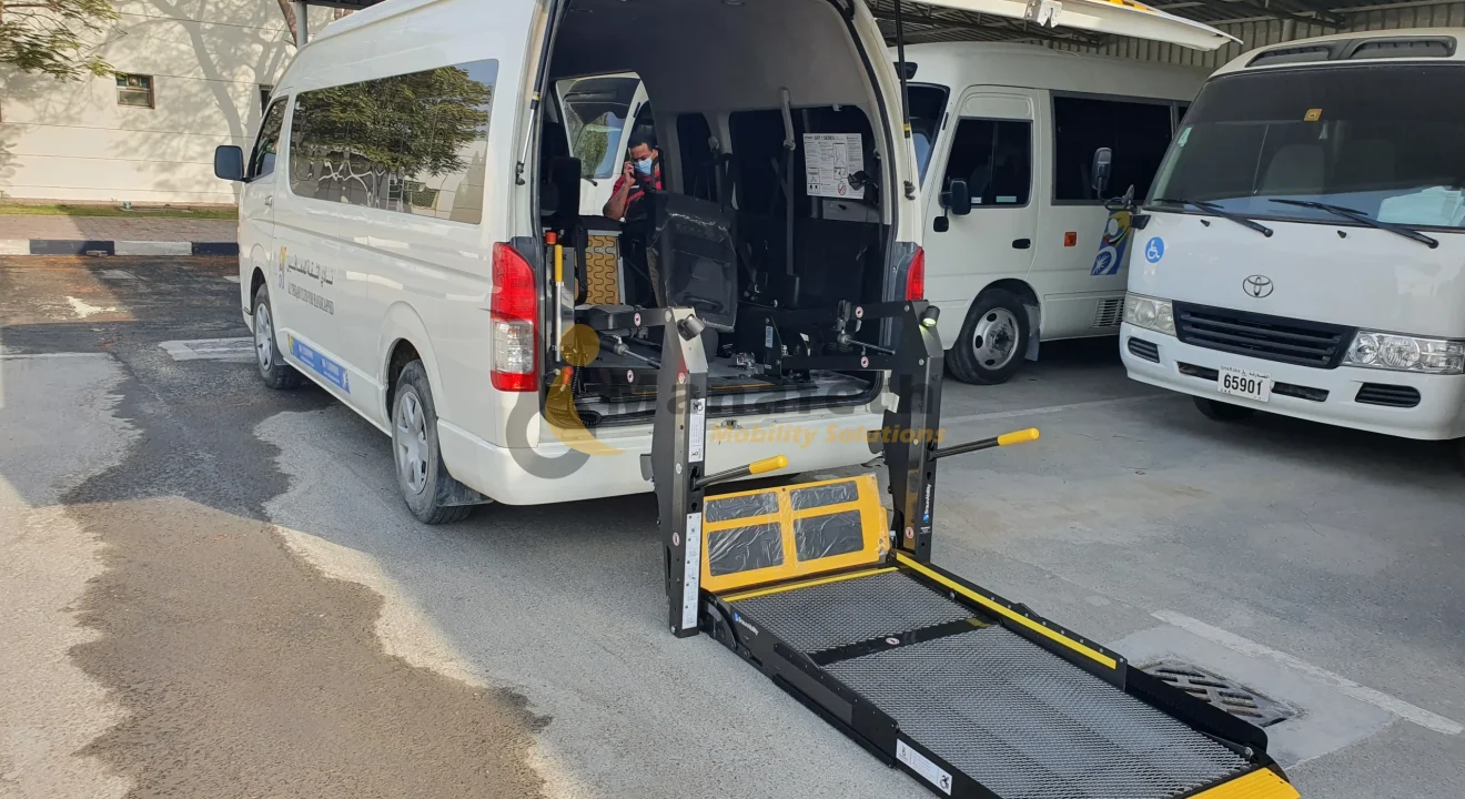 Wheelchair lift for disabled athletes in Dubai by Manafeth